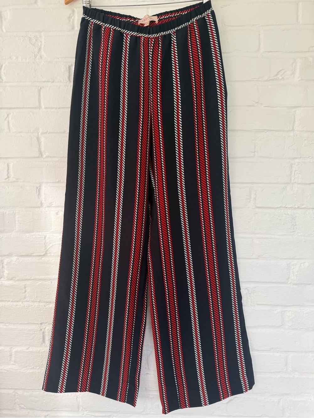 Woman’s Red White Navy Stripe Wide-Leg Pants Small by Philosphy